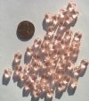 50 8-9mm Dented Twisted Ovals - Rose